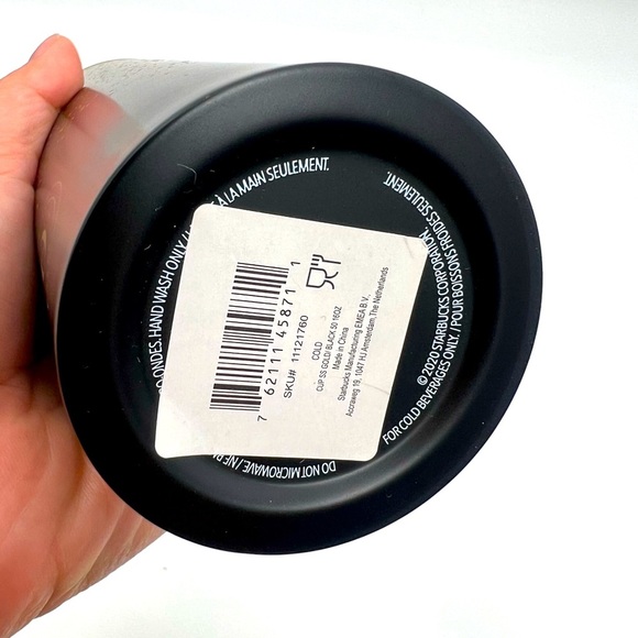 New Starbucks Stainless Steel Europe 50th Anniversary Cold Cup Tumblr Black 16oz - Picture 5 of 6